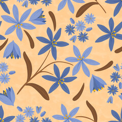 Fototapeta premium blue and orange flower