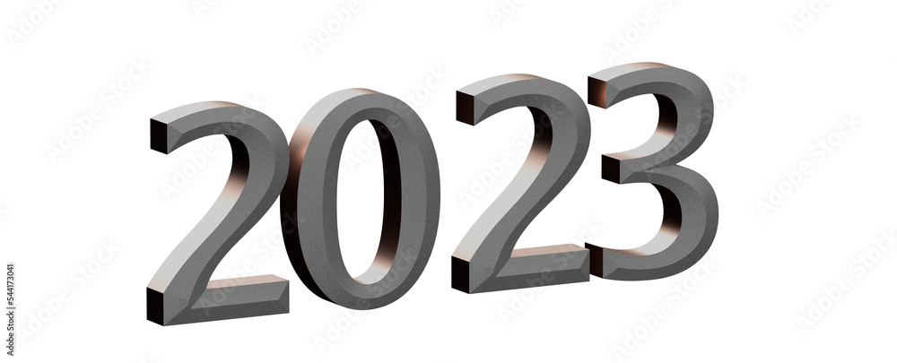 Poster typography design of 2023 with welcome 2023 concept design.