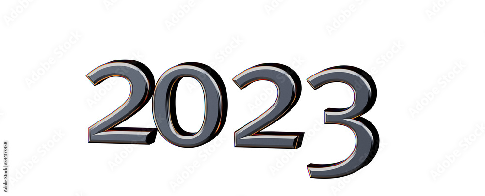 Aufkleber typography design of 2023 with 3d style design