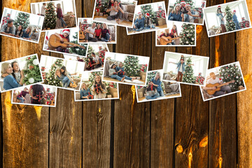 Fototapeta na wymiar collage of Christmas pictures. Seasons. Holidays.