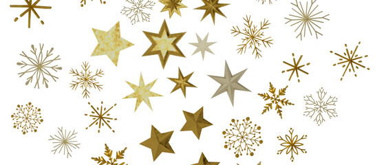 With Realistic Snowflakes Overlay On Light Silver Backdrop. Xmas Holidays