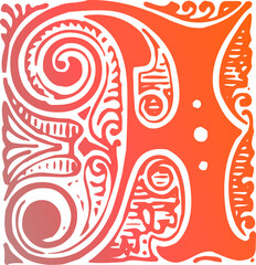 Letter A calligraphy design art