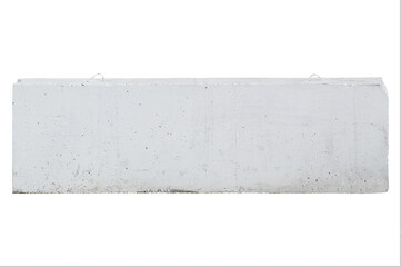 concrete roadblock isolated on white