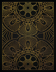 Golden abstract luxury style seamless pattern design