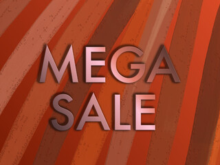 Blue Gradient Elegant 3D Sale Banner. Vector Illustration. Vector illustration