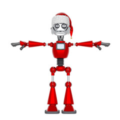 robot santa claus in t pose