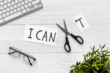 I can do it concept. Challenge and motivation card