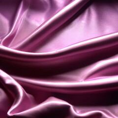 Pink rippled silk fabric material texture closeup