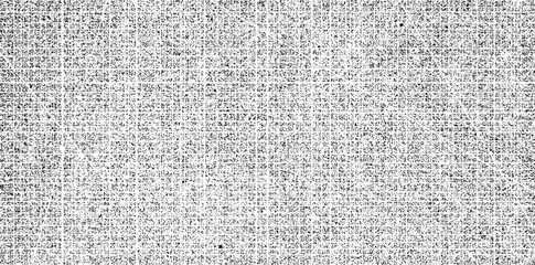 Vector fabric texture. Distressed texture of weaving fabric. Grunge background. Abstract halftone vector illustration. Overlay to create interesting effect and depth. Black isolated on white. EPS10.