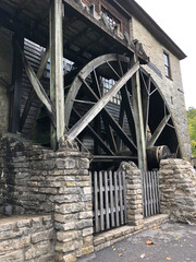 old wooden bridge over river