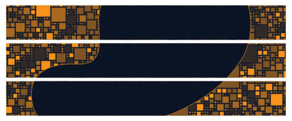 Blockchain technology super banner ad. Web3 tech web banner.