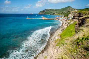 Fototapeta na wymiar View of nature of Caribbean sea and islands