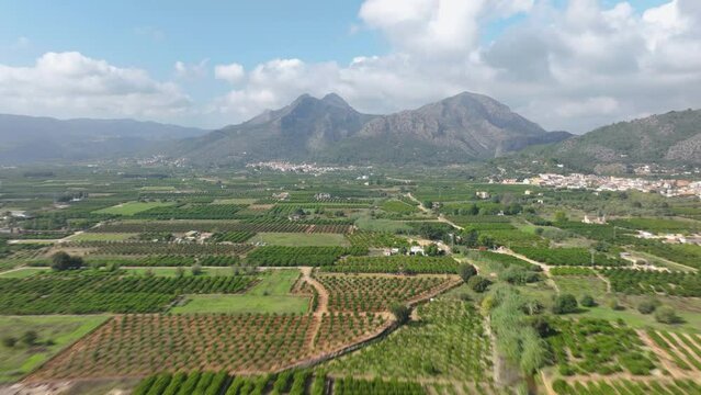 Aerial hyperlapse of the area near the city of Denia