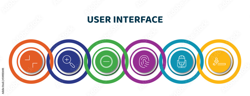 Poster editable thin line icons with infographic template. infographic for user interface concept. included