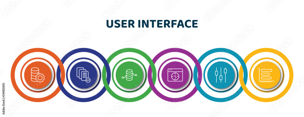 Poster editable thin line icons with infographic template. infographic for user interface concept. included