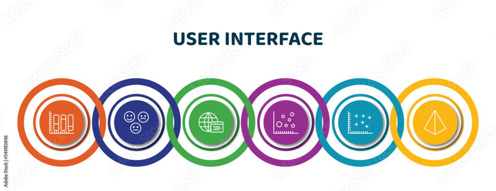 Poster editable thin line icons with infographic template. infographic for user interface concept. included