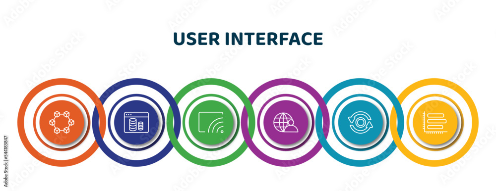 Poster editable thin line icons with infographic template. infographic for user interface concept. included