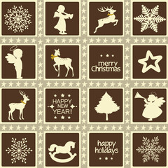 Christmas pattern with holiday Christmas elements - 544183813