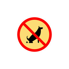 Forbidden dog bullshit icon can be used for web, logo, mobile app, UI, UX