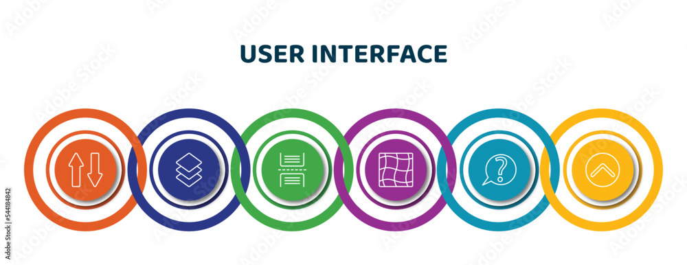 Poster editable thin line icons with infographic template. infographic for user interface concept. included