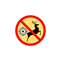 Forbidden hunting deer icon can be used for web, logo, mobile app, UI, UX