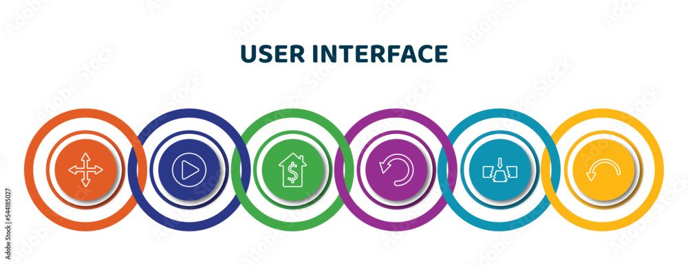 Poster editable thin line icons with infographic template. infographic for user interface concept. included