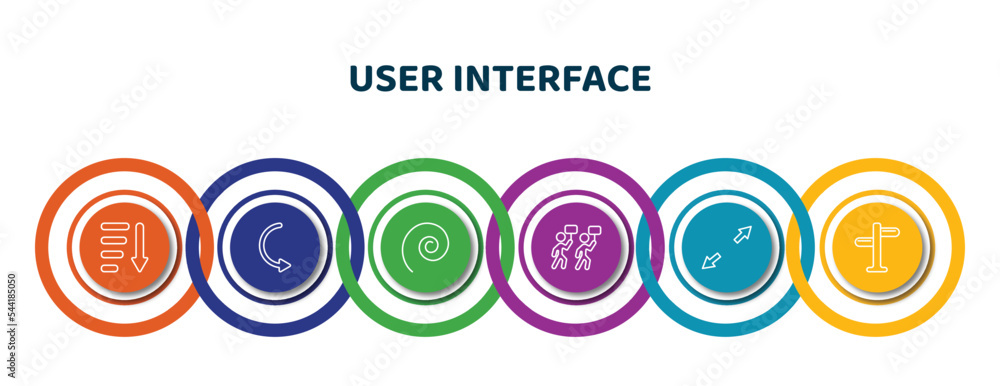 Poster editable thin line icons with infographic template. infographic for user interface concept. included