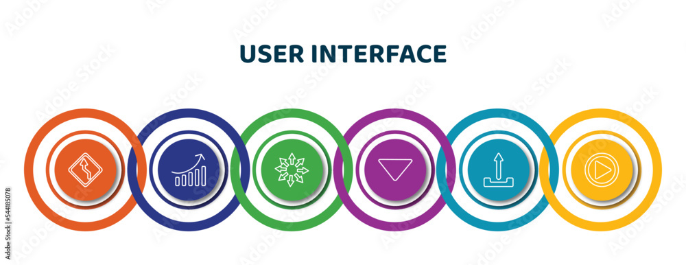 Poster editable thin line icons with infographic template. infographic for user interface concept. included