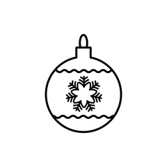 Christmas tree ball line and glyph icon, xmas and decoration, bauble sign, vector graphics, a linear pattern on a white background, eps 10.