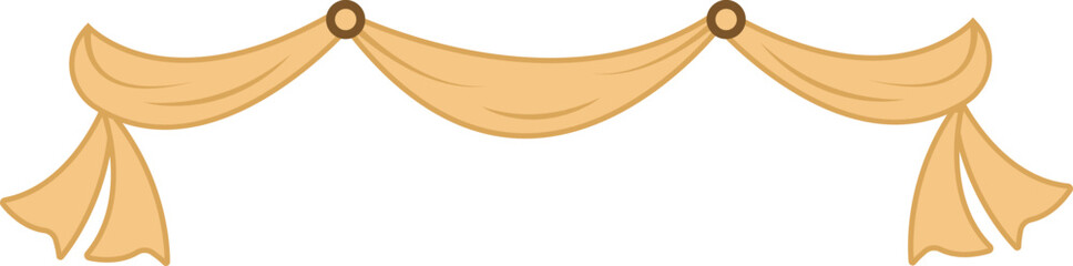 Hand drawn lambrequin. Vector illustration