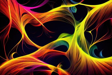 Abstract fractal art background full of color and of chaotic cosmic energy