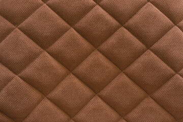 Fototapeta premium Brown Fabric Abstract Pattern Lines Stripes Vintage Textile Texture Background