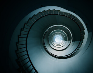 abstract spiral staircase