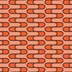 Retro Warm pattern in vintage style of the 60s and 70s. Vector illustration