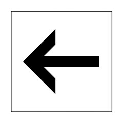 Pfeil nach links - arrow left - Richtung - schwarz / black - Icon Grafik Button Zeichen Symbol 
