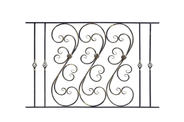 Decorative steel  banisters, fence.