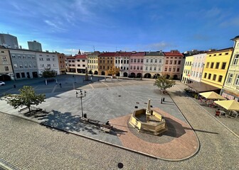 view of the square in Mistek