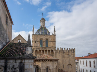 Fototapeta na wymiar Old Cathedral of Coimbra (Se Velha) - Coimbra, Portugal