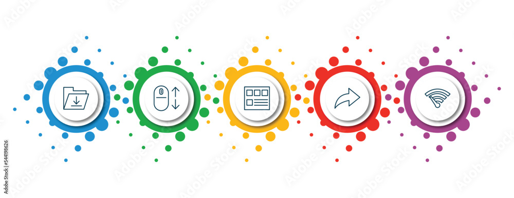 Poster editable thin line icons with infographic template. infographic for web hosting concept. included up