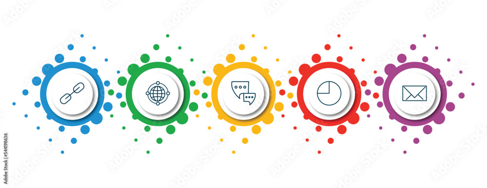 Poster editable thin line icons with infographic template. infographic for web concept. included interlinke