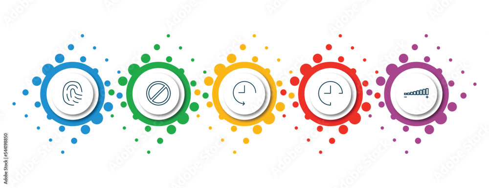 Poster editable thin line icons with infographic template. infographic for user interface concept. included