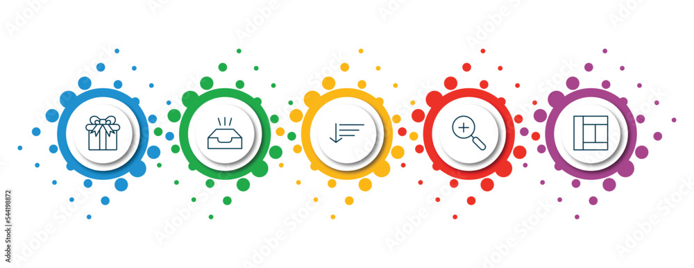 Poster editable thin line icons with infographic template. infographic for user interface concept. included