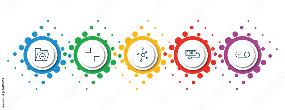 Poster editable thin line icons with infographic template. infographic for user interface concept. included