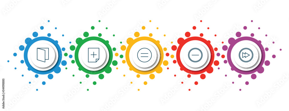 Poster editable thin line icons with infographic template. infographic for user interface concept. included
