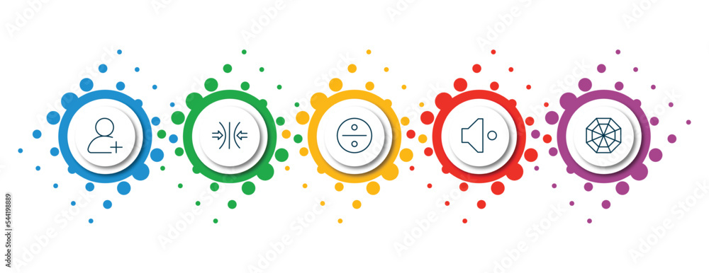 Poster editable thin line icons with infographic template. infographic for user interface concept. included
