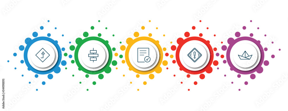 Poster editable thin line icons with infographic template. infographic for user interface concept. included