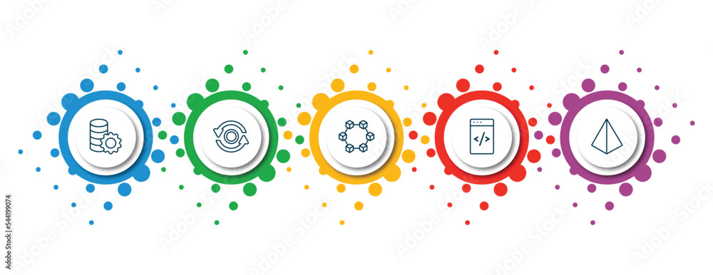 Poster editable thin line icons with infographic template. infographic for user interface concept. included
