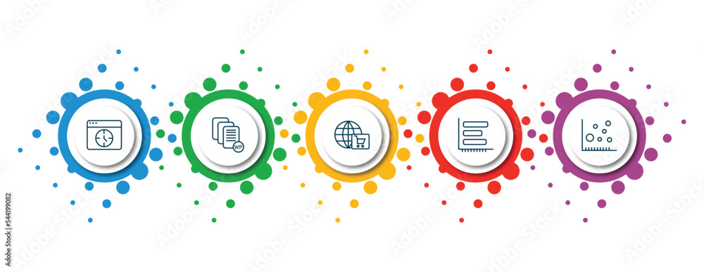 Poster editable thin line icons with infographic template. infographic for user interface concept. included