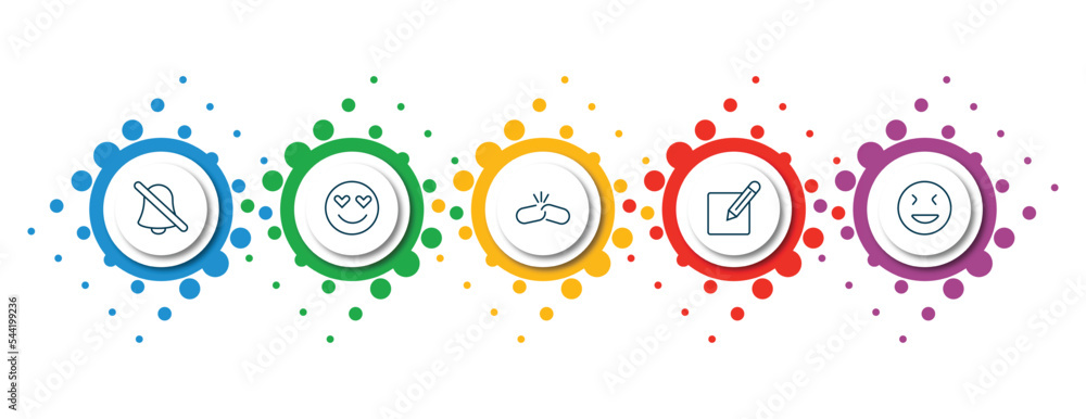 Poster editable thin line icons with infographic template. infographic for user interface concept. included