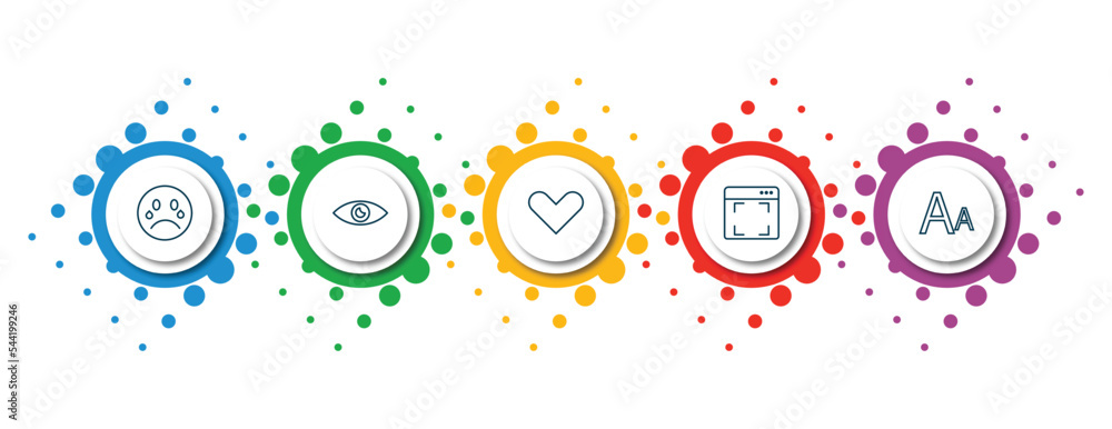 Poster editable thin line icons with infographic template. infographic for user interface concept. included